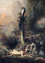 Hercules and the Lernaean Hydra, after Gustave Moreau, c.1876 (oil on canvas) (detail of 226576) | Obraz na stenu