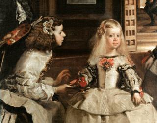 Las Meninas or The Family of Philip IV, c.1656 (oil on canvas) (detail) | Obraz na stenu