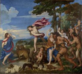Bacchus and Ariadne, 1520-23 (oil on canvas) (pre-restoration) | Obraz na stenu