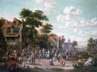 Village Festival, 1716 (oil on canvas) | Obraz na stenu