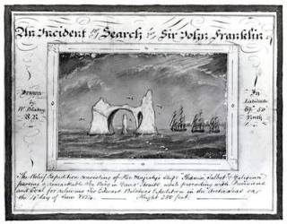 An Incident in the Search for Sir John Franklin, June 4 1854 (graphite and chalk on paper) (b/w photo) | Obraz na stenu