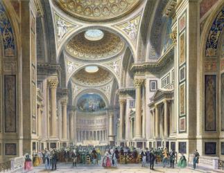 Interior of La Madeleine, Paris (colour litho) | Obraz na stenu