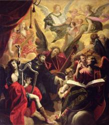 St. Nicholas of Tolentino with a Concert of Angels, 1650 (oil on canvas) | Obraz na stenu