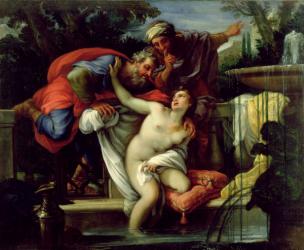 Susanna and The Elders (oil on canvas) | Obraz na stenu