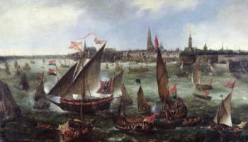 View of the Port of Antwerp during the Celebrations of the Taking of Breda, 1628 (oil on canvas) | Obraz na stenu