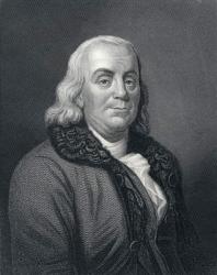 Benjamin Franklin, 19th Century (engraving) | Obraz na stenu