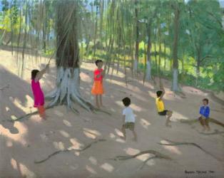 Tree Swing, Elephant Island, Bombay, 2000 (oil on canvas) | Obraz na stenu