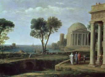 Landscape with Aeneas at Delos, 1672 (oil on canvas) | Obraz na stenu