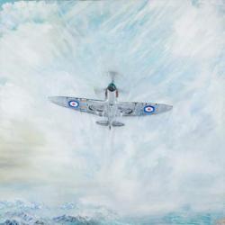 Spitfire 'Ace of Spades', 2016, (oil on canvas) | Obraz na stenu