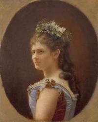 Katharina Schratt, mistress of Emperor Franz Joseph of Austria, 1880 | Obraz na stenu