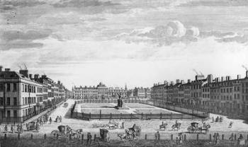 View of Leiceter Square London, 1753 (engraving) | Obraz na stenu