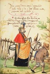 MS W.477 fol.31 Illustration from Kippell's 'Costume Book', c.1588 (w/c on paper) | Obraz na stenu