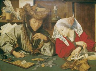 The Moneylender and his Wife (oil on panel) | Obraz na stenu