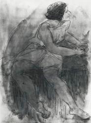 Isadora Duncan (1878-1927) (pencil & wash on paper) | Obraz na stenu