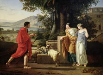 Jacob with the Daughters of Laban, 1787 (oil on canvas) | Obraz na stenu