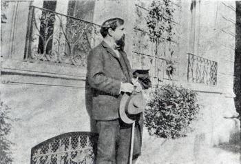 Claude Debussy in his garden (b/w photo) | Obraz na stenu