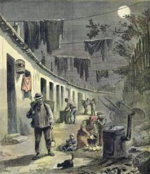 The ragpickers of Paris, illustration from the illustrated supplement of Le Petit Journal, 27th August, 1892 (colour litho) | Obraz na stenu