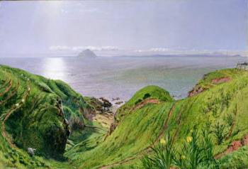 A View of Ailsa Craig and the Isle of Arran, 1860 (oil on canvas) | Obraz na stenu