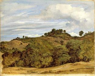 Landscape near Olevano, 1822 (oil on paper on canvas) | Obraz na stenu