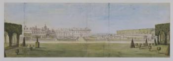 A View of the Garden and House at Upper Winchendon, Buckinghamshire (w/c over graphite on paper) | Obraz na stenu