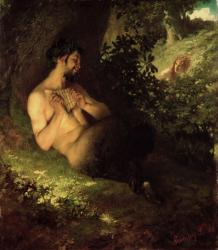 Faun and Nymph, 1868 (oil on canvas) | Obraz na stenu