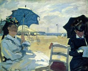 The Beach at Trouville, 1870 (oil on canvas) | Obraz na stenu