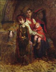 A Family of Peasants (oil on canvas) | Obraz na stenu