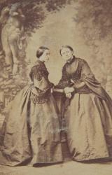 Countess Isabella Dzialynska (nee Czartoryska) and Princess Marie Czartoryska (nee Grocholskich) (b/w photo) | Obraz na stenu