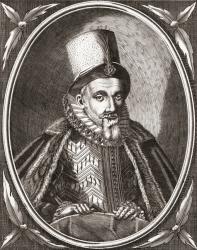 James VI and I, 1566 1625. King of Scotland as James VI from 24 July 1567 and King of England and Ireland as James I from 24 March 1603-1625. From Iconographia Scotica or Portraits of Illustrious Persons of Scotland, published 1797. | Obraz na stenu