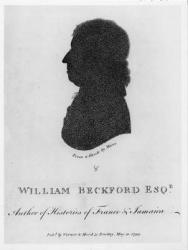 William Beckford Esq. (d.1799) Author of Histories of France and Jamaica, from a shade, pub. by Vernor & Hood, 1799 (engraving) (b&w photo) | Obraz na stenu