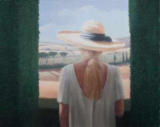 Girl, back view, Tuscany, 2012 (acrylic on canvas) | Obraz na stenu