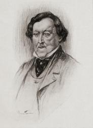 Gioacchino Antonio Rossini, 1792-1868. Italian composer. Portrait by Chase Emerson, American artist, 1874-1922 | Obraz na stenu