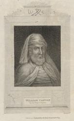 Portrait of William Caxton (c.1422-91) and his Printer's mark (engraving) | Obraz na stenu