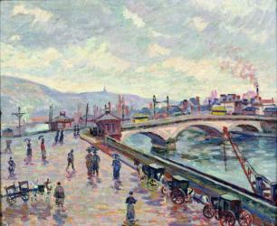 The Seine at Rouen (oil on canvas) | Obraz na stenu