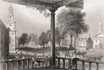 Northampton, Massachusetts, USA. From a 19th century print engraved by R Sands after W H Bartlett | Obraz na stenu