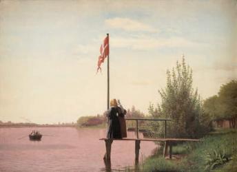A View from Dosseringen near the Sortedam Lake Looking Towards Nørrebro, 1838 (oil on canvas) | Obraz na stenu