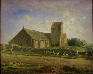 The Church at Greville, c.1871-74 (oil on canvas) | Obraz na stenu