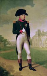 Napoleon I (1769-1821) in Front of the Chateau de Malmaison, 1804 (oil on canvas) | Obraz na stenu