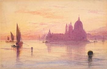 Santa Maria della Salute, Venice, at Sunset, 1865-84 (watercolour and gouache over graphite on wove paper) | Obraz na stenu