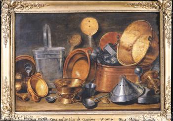Still Life with Kitchen Utensils (oil on panel) | Obraz na stenu