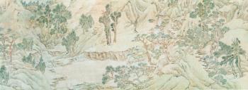 Landscape, Ming Dynasty (pen & ink wash on paper) | Obraz na stenu