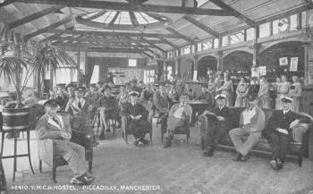 YMCA Hostel, Piccadilly, Manchester, c.1910 (b/w photo) | Obraz na stenu