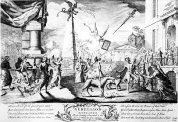The Rebellion displayed; Most humbly inscribed to his sacred majesty King George, published by J. Collyer, 1745 (etching) | Obraz na stenu
