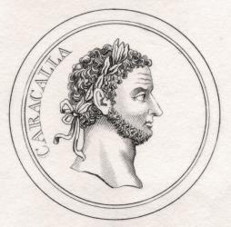 Emperor Caracalla, from 'Crabb's Historical Dictionary', published 1825 (litho) | Obraz na stenu