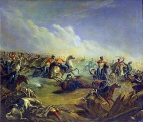 The Guard hussars attacking near Warsaw on August 26th, 1831, 1837 (oil on canvas) | Obraz na stenu