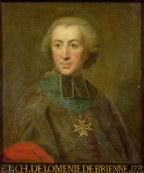 Cardinal Etienne-Charles de Lomenie de Brienne (1727-94) (oil on canvas) | Obraz na stenu