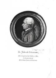 Michel-Guillaume-Jean de Crevecoeur (1735-1813) frontispiece of his 'Sketches of 18th Century America' (engraving) (b&w photo) | Obraz na stenu