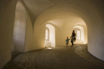 Interior of the Rundetarn showing ramp, Copenhagen, Denmark (photo) | Obraz na stenu