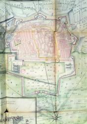 Plan of Toulon, 1669 (pen & ink and w/c on paper) | Obraz na stenu