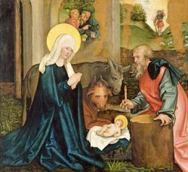 The Birth of Christ (oil on panel) | Obraz na stenu
